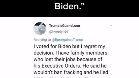 Waking Up: Biden Voter Remorse