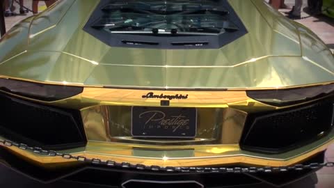 World's first gold plated Lamborghini Aventador LP700-4