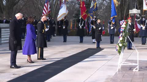 President Biden and Vice President Harris Participate in a Wreath Laying Ceremon