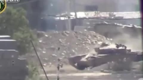 Tank fire on camera