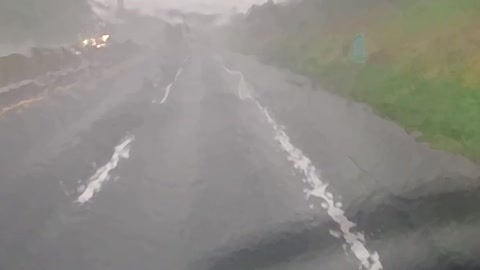 Driving through the rain