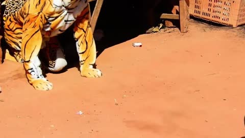 Fake Tiger Prank Dog Run Very Funny Try To Stop Laugh Challenge 2021