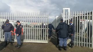 SAPS and Law enforcement at the Bellville Refugee Camp removing all refugees