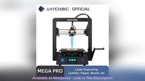 ☑️ ANYCUBIC Mega Pro 3DPrinter Printing Laser Engraving Touch Screen Printing TPU Filament Dual Gear