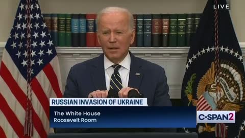 Biden was asked what evidence he has that Russia is going to use chemical weapons