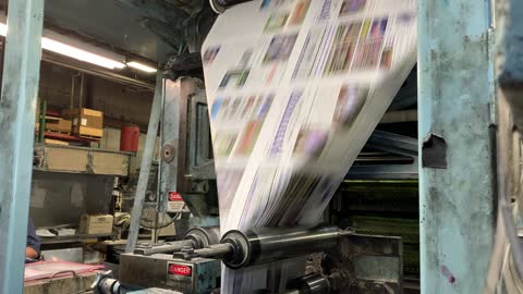 Last press runs at River's Edge Press in Great Falls, Montana