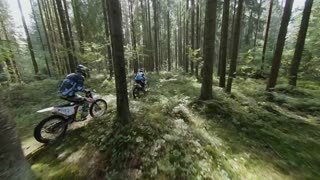 Furious Footage of Drone captures off-roading bikes