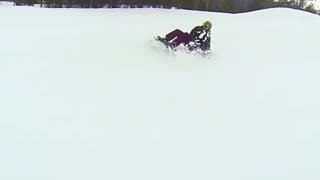 Plaid jacket snowboard fail