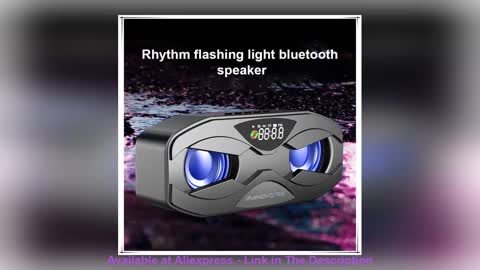 ☄️ Powerful Bass Bluetooth Speaker LED Rhythm Flash Draadloze Luidspreker FM Radio Wekker TF Card