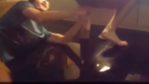 BOY SQUATTING GETS TRICKED INTO FINGER UP HIS BUTT