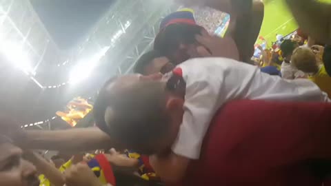 Colombia fans with Polish kid! 🙌🏼