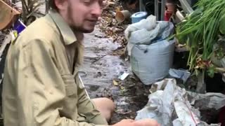 Eastern Brown Snake Slithers into Bag