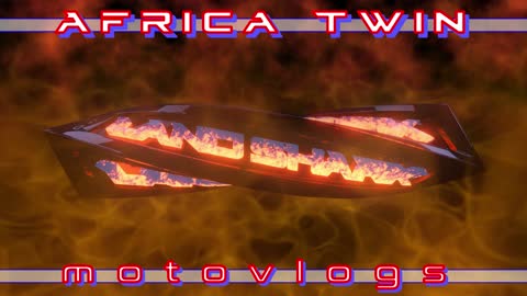 Firey Text Scroll - 3D Animation - Blender 2.93 - Africa Twin - motovlog - Oregon - Adventure Bike