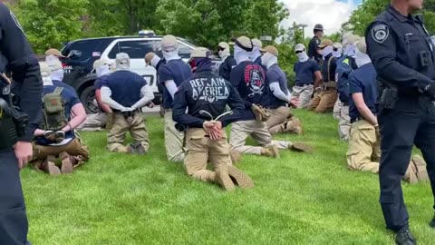 This is supposedly a video of “Patriot Front” members being arrested. When do