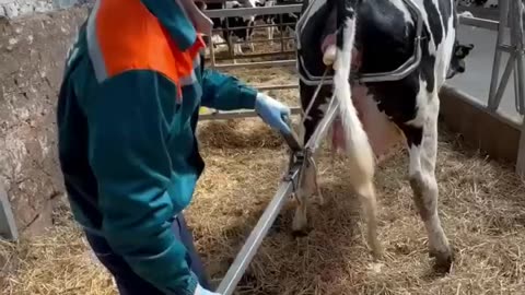 #cow birth using special tools #زایمان گاو با استفاده از ابزارآلات مخصوص