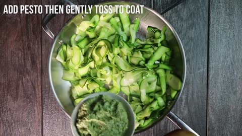 Keto Recipe - Zucchini Ribbons & Avocado Walnut Pesto