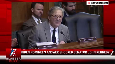 Biden Nominee's Answer Shocked Senator John Kennedy