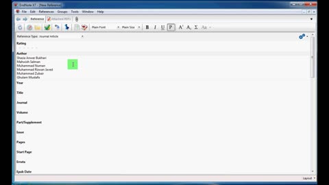 How to create a new reference manually in EndNote