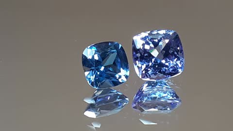 Comparison of the Natural Tanzanite and Lab Created (Pulled) Forsterite
