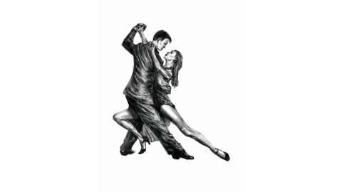 Argentine Tango time-lapse drawing (No. 343) by Joe Yang