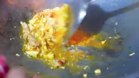 Indonesian Street Food - Chicken Fried Rice - ( Nasi Goreng Ayam )