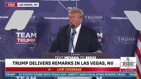 “What Joe Biden is doing is a CRIME against our nation.” — President Trump in Las Vegas, Nevada