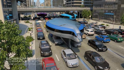 Future transport animation video