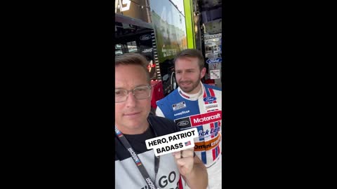 NASCAR Driver Matt Dibendetto Says "Let's Go Brandon!"