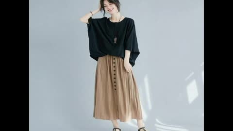 12. Plus Size Women Blouse Shirt Summer Lady Basic Tops Tee Cotton Linen Big Size Batwing Sleeve
