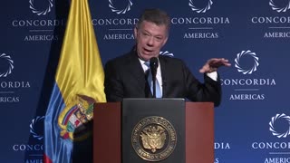 Santos destaca "ánimo conciliador" del presidente electo Iván Duque