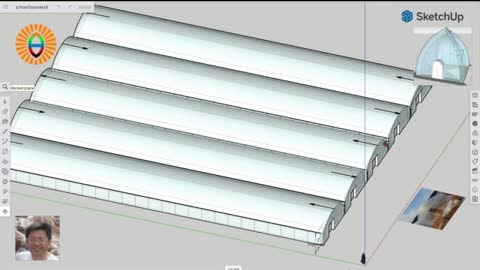 簡潔的改建方案: 概述如何將“對稱雙拱”溫室大棚改建成“獨陽屋頂”大棚
