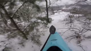 Kayak Sledding Down Huge Hill