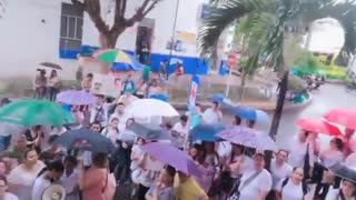 Protesta en Bucaramanga para que EPS autorice cirugía a niña con tumor cerebral