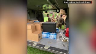 Puerto Rican National Guard delivers aid relief following Hurricane Fiona