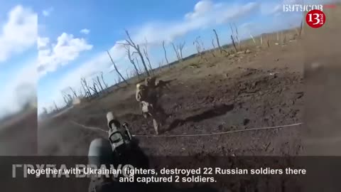 Footage of US, Canadian volunteers attacking Russians alongside