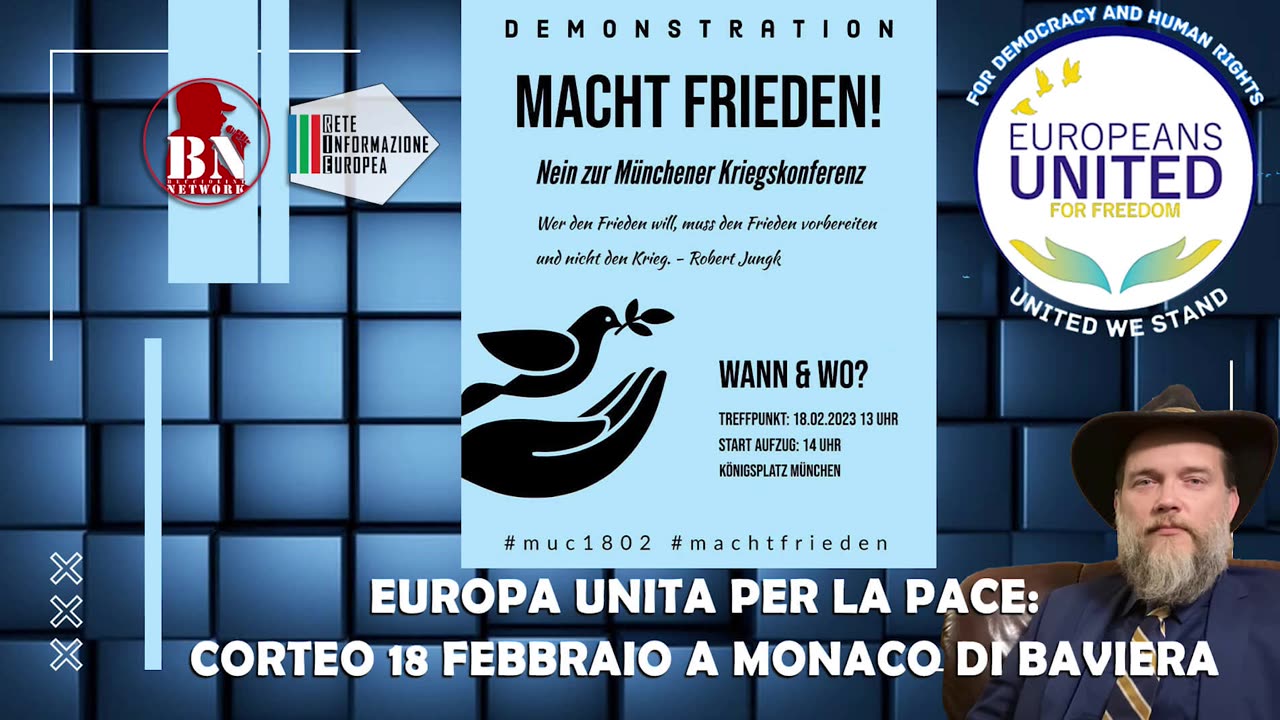 EUROPA UNITA PER LA PACE: CORTEO IL 18 FEBBRAIO A MONACO DI BAVIERA