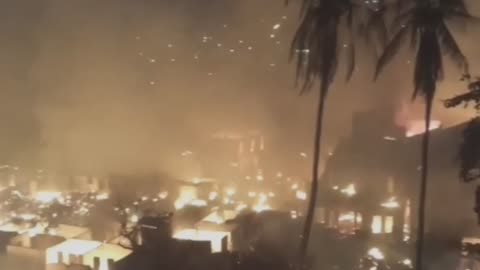 fire in Mardika Ambon, Indonesia