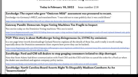 2022-02-10 The Right Overnight News for today.