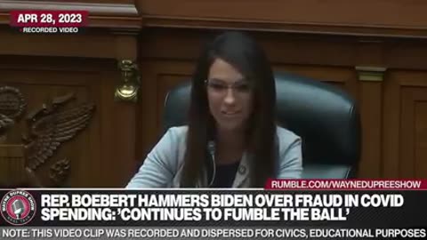 Lauren Boebert criticizes Biden for alleged fraud in COVID spending