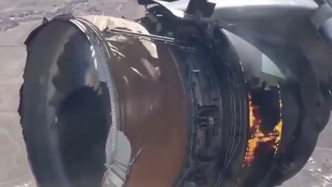 Airplane Engine on Fire