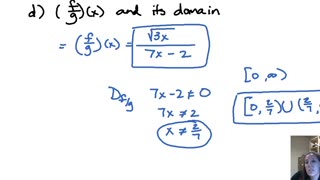 Domain and Combinations of Functions