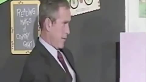 George W Bush - On the morning of 9/11/2001 - "Kite" - "Hit" - "Steel" - "Plane" - "Must" In a children's school -