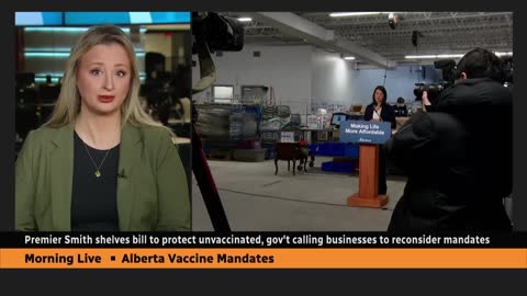 Alberta premier shelves unvaccinated rights bill