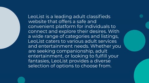 LeoList Adult Classifieds User-Friendly Interface for Seamless Browsing