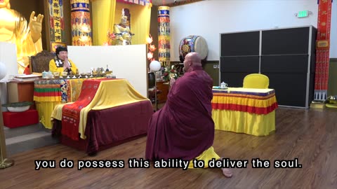 Wangzha Shangzun Chants Sutras at the Holy Miracles Temple to Bless Buddhists Who Made Lamp Offering