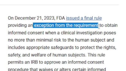 FDA changes CONSENT & ChatGPT is changes the subject #researchethics