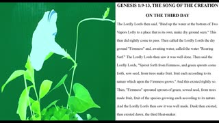GENESIS 1:9-13, THE SONG OF THE CREATION ON THE THIRD DAY