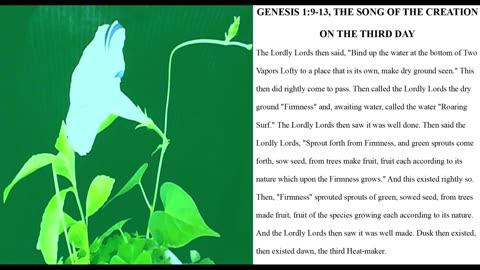 GENESIS 1:9-13, THE SONG OF THE CREATION ON THE THIRD DAY