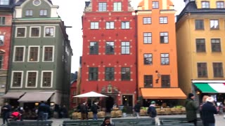 Stortorget Square and the Royal Palace in Stockholm, Sweden