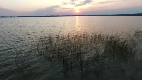 flight over the lake sundown 9